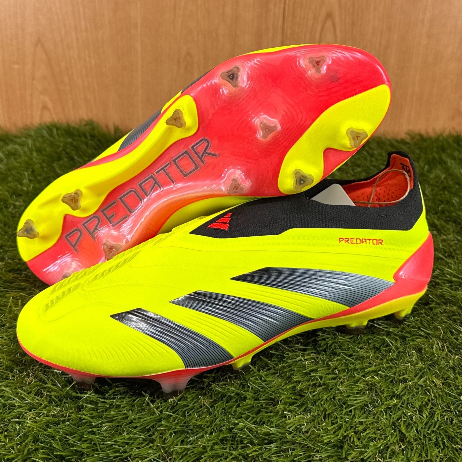 Adidas Predator 24 Elite Laceless Fg Solar Yellow Ie2366 Men’s 7 Soccer Cleats